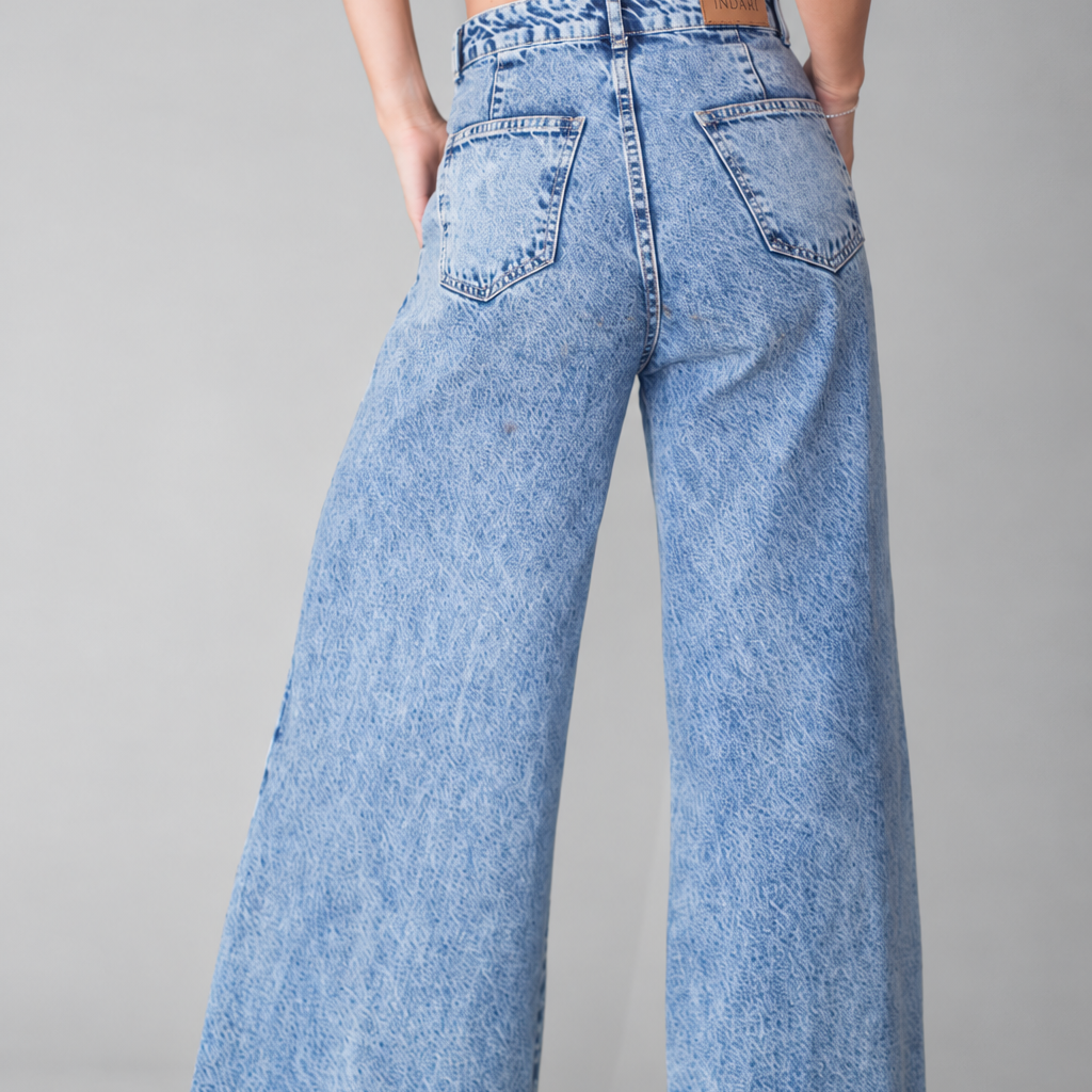PANTALON NINA DENIM AZUL
