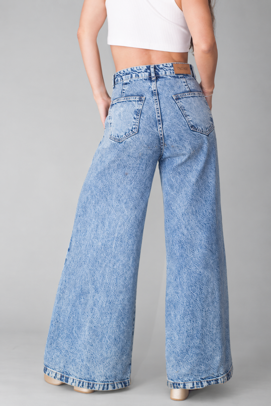 PANTALON NINA DENIM AZUL