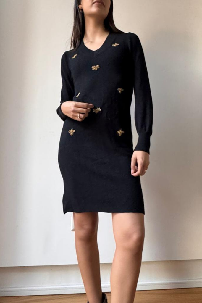 VESTIDO MINI BEE BLACK