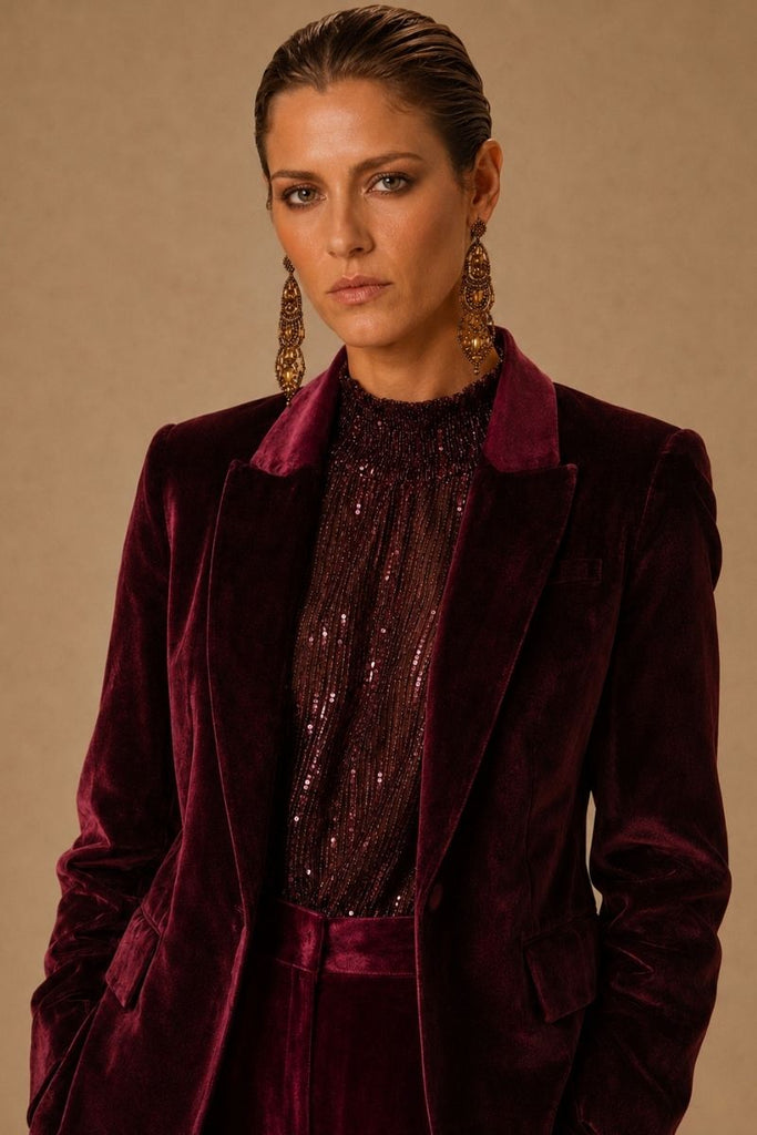 BLAZER FRAMED MAGENTA