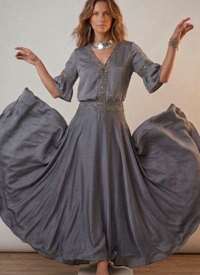 FALDA MEADOW SAMARA GRIS