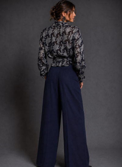 BLUSA LUREX NAVY SILVER
