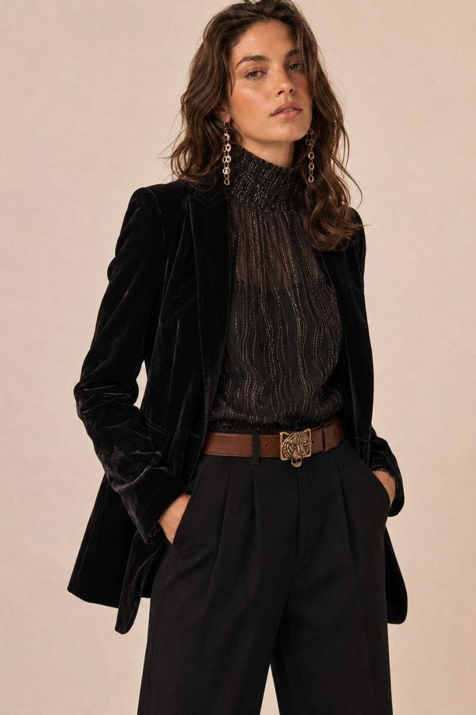 BLAZER FRAMED NEGRO