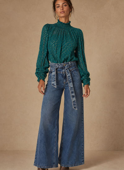 PANTALON NINA DENIM AZUL