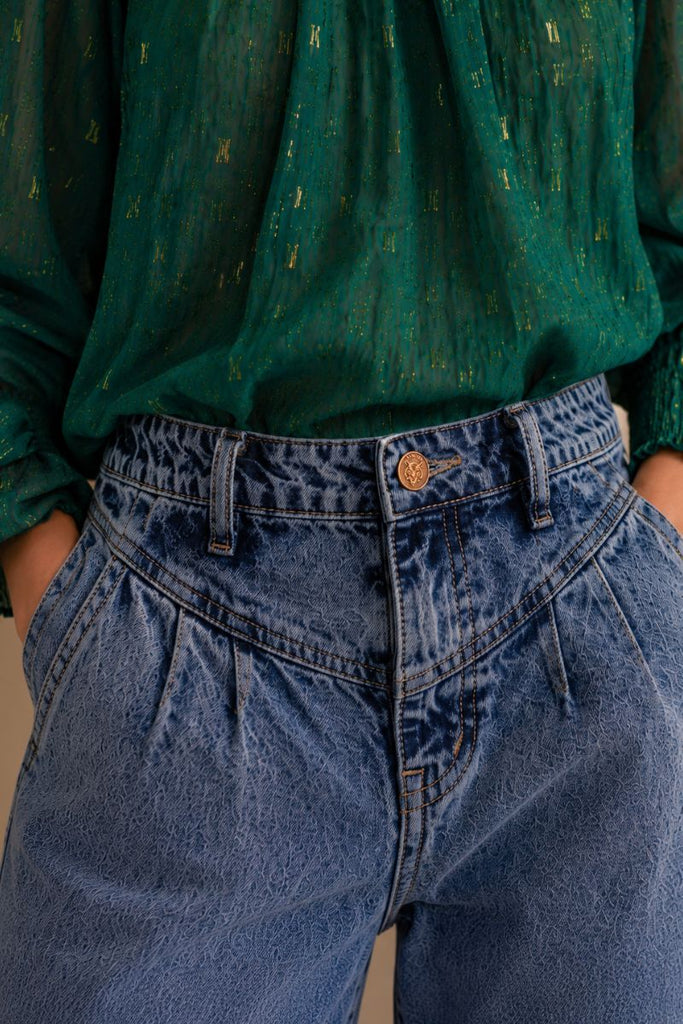 PANTALON NINA DENIM AZUL