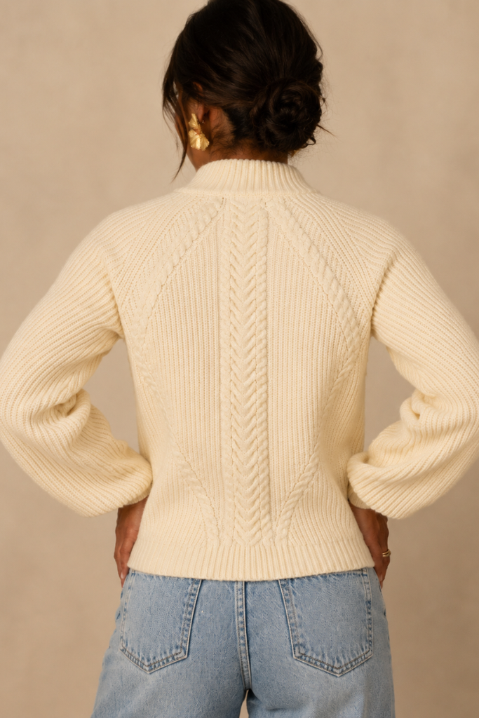 SWEATER LEAF OFF WHITE