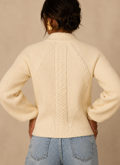 SWEATER LEAF OFF WHITE
