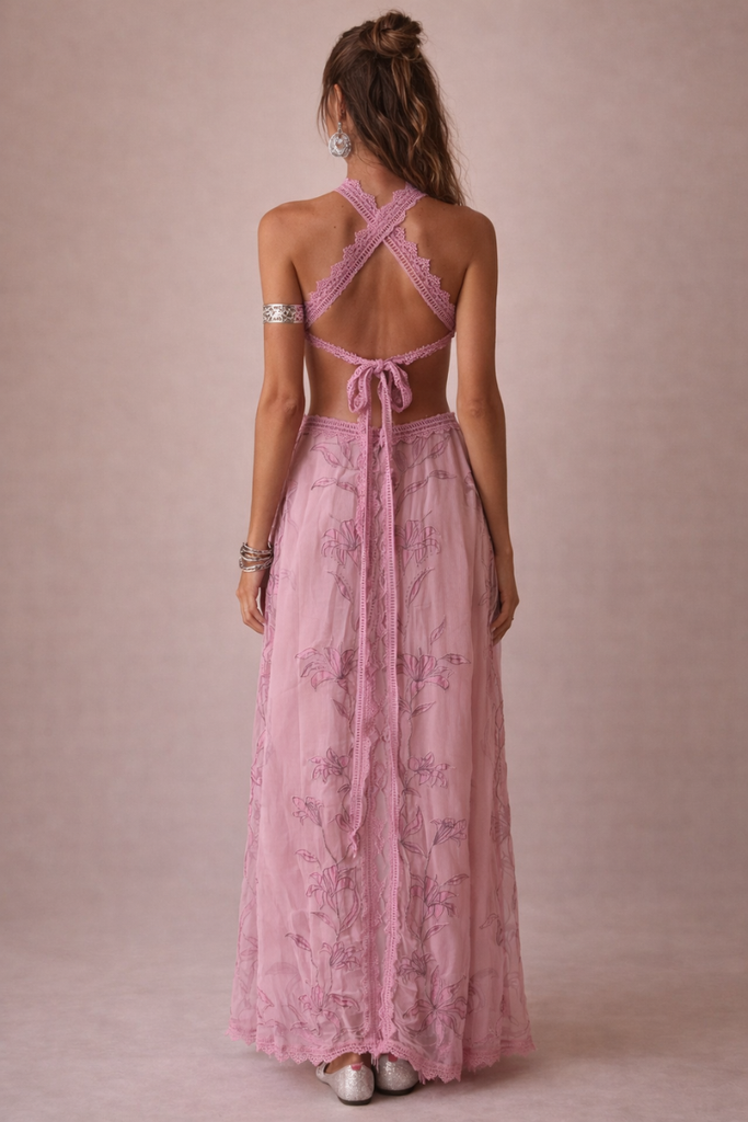 VESTIDO MAXI CLOUD PASTEL LILA