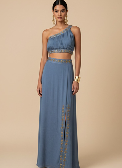 *PREVENTA* FALDA MAXI ETHER COPEN BLUE