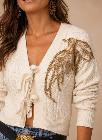 SWEATER TIED OFF WHITE