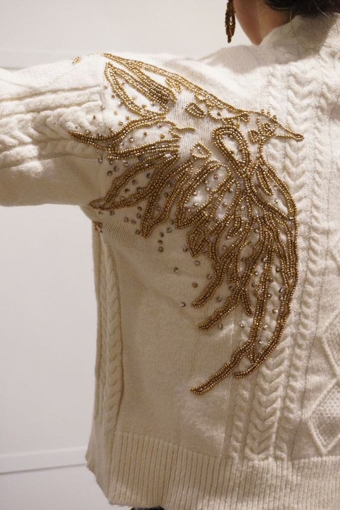 SWEATER TIED OFF WHITE