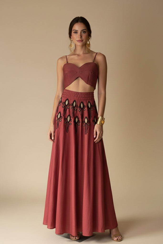 *PREVENTA* FALDA MAXI GREEK KETCHUP