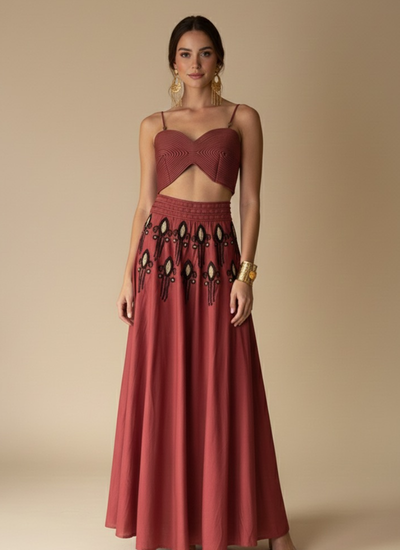 *PREVENTA* FALDA MAXI GREEK KETCHUP