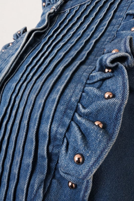 BLUSA ANTIQUE DENIM AZUL