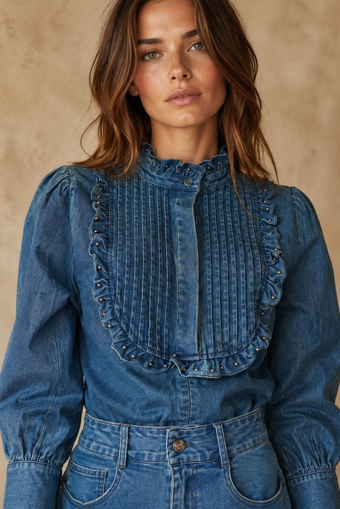 BLUSA ANTIQUE DENIM AZUL