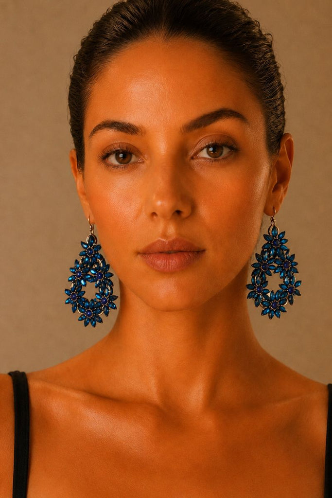 AROS FLORAL AZUL