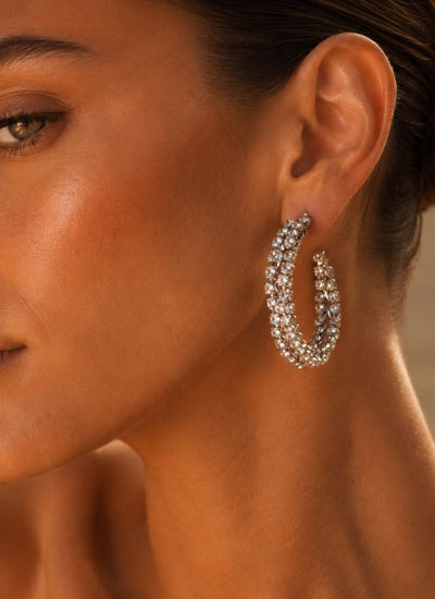 AROS HALF MOON PLATEADO