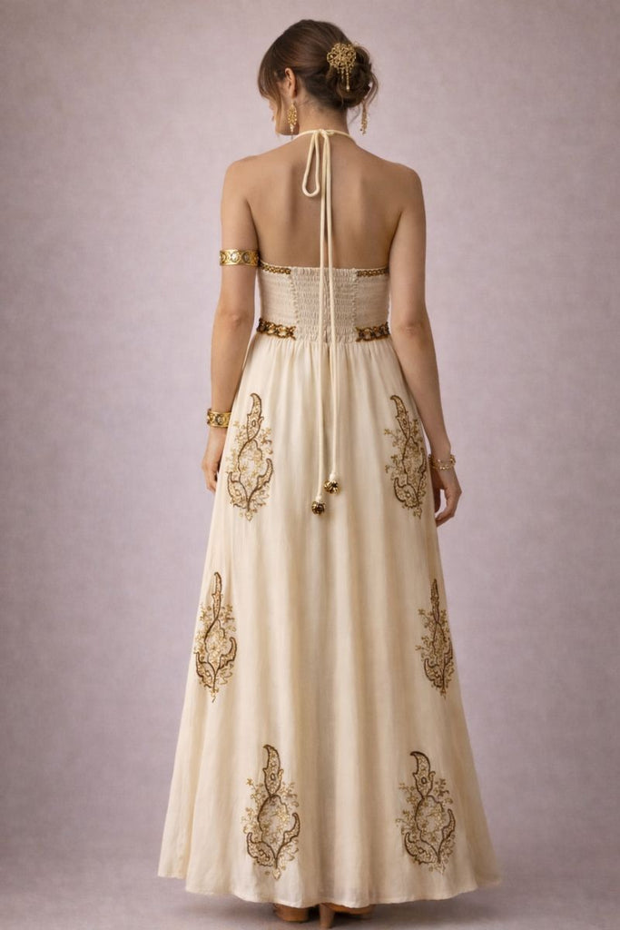 VESTIDO MAXI NIGHT BREEZE SUN BEIGE