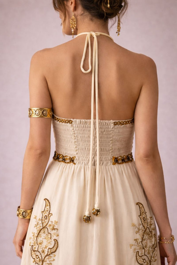 VESTIDO MAXI NIGHT BREEZE SUN BEIGE