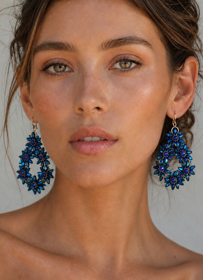 AROS FLORAL AZUL