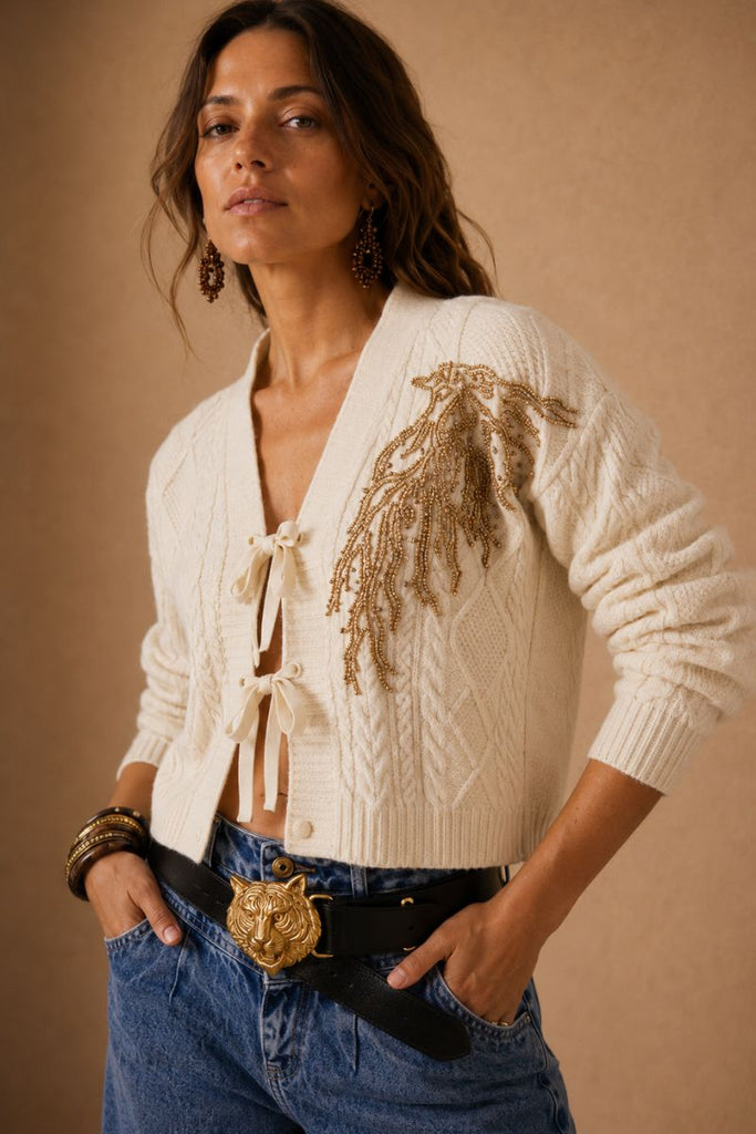 SWEATER TIED OFF WHITE