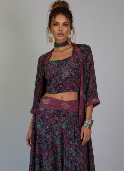 KIMONO JAMIE PRINTED MAGENTA