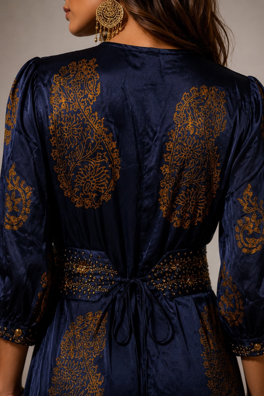 *PREVENTA* VESTIDO MAXI VALENTINA STAR AZUL MARINO