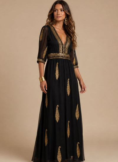 *PREVENTA* VESTIDO MAXI VALENTINA SWEET NEGRO