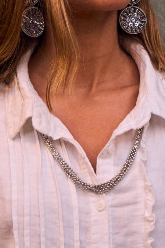 ONYX SILVER NECKLACE