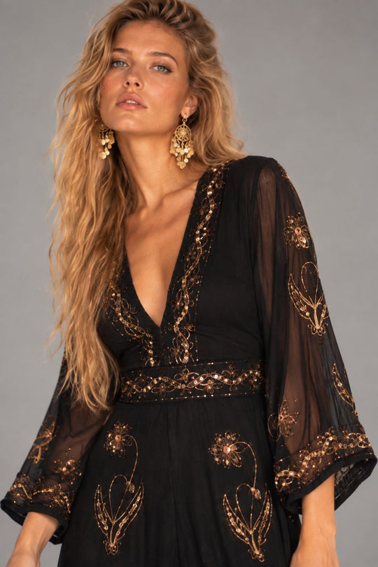 *PREVENTA* VESTIDO MAXI SONIC NEGRO