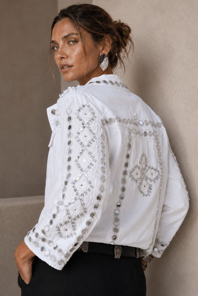 CHAQUETA WHITE DENIM