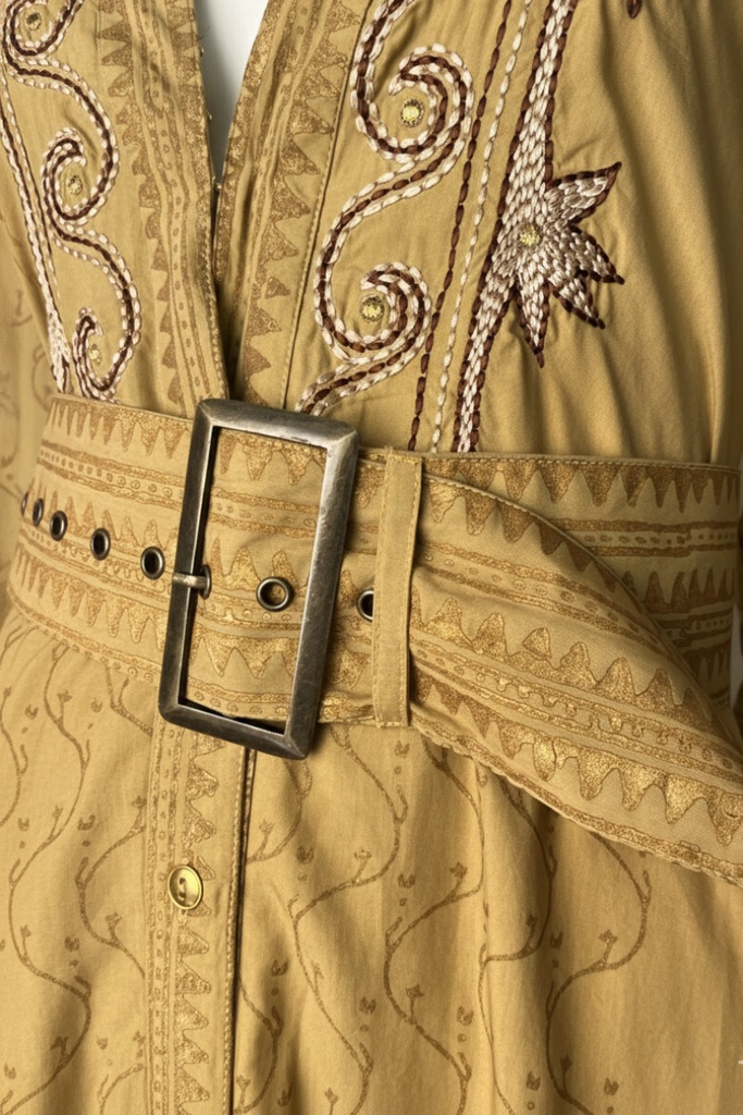 *PREVENTA* VESTIDO MAXI VALENTINA COTTON ANTIQUE GOLD