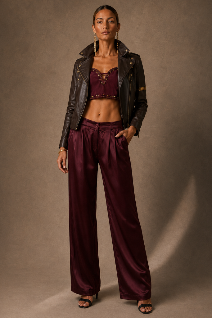 PANTALON WAVE SONG BURGUNDY
