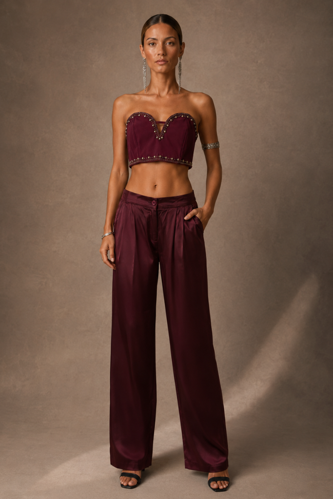 TOP SMOCK SHOCK FUTURE BURGUNDY