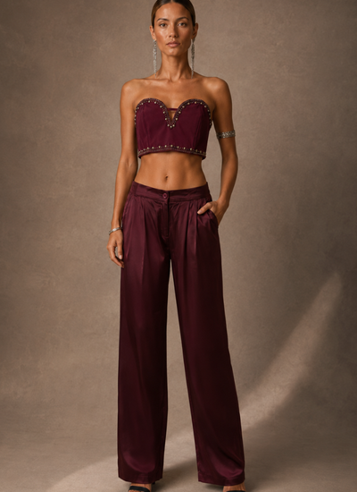 PANTALON WAVE SONG BURGUNDY
