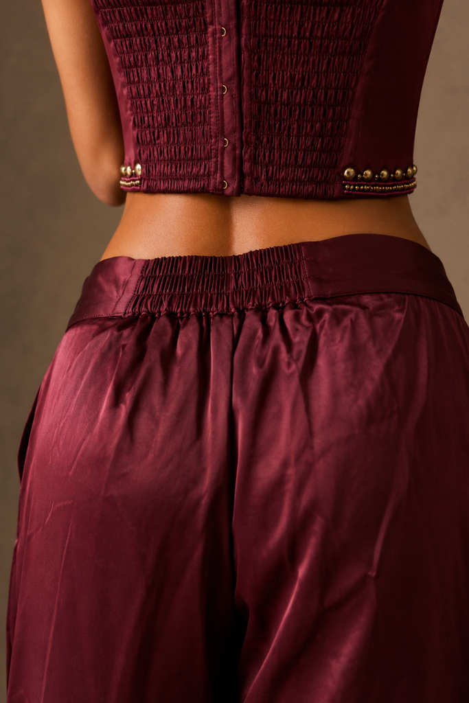 TOP SMOCK SHOCK FUTURE BURGUNDY