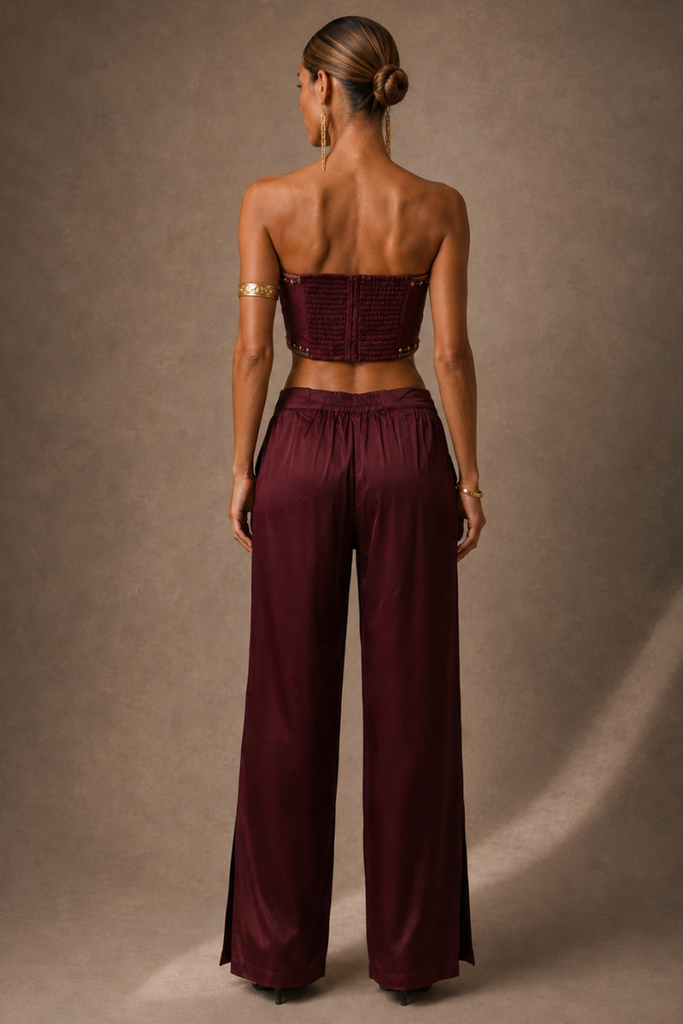 TOP SMOCK SHOCK FUTURE BURGUNDY