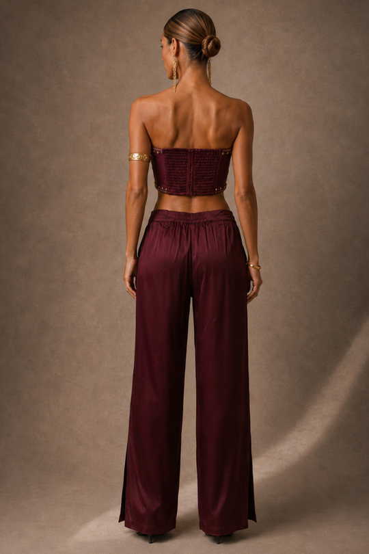 TOP SMOCK SHOCK FUTURE BURGUNDY