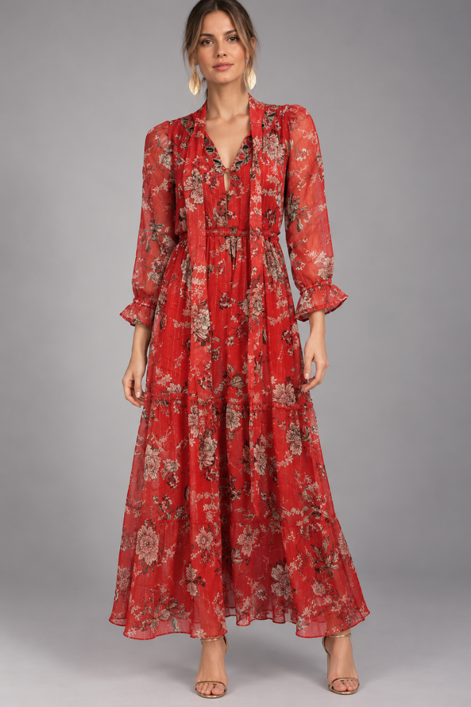 VESTIDO RELAX MAXI ROJO