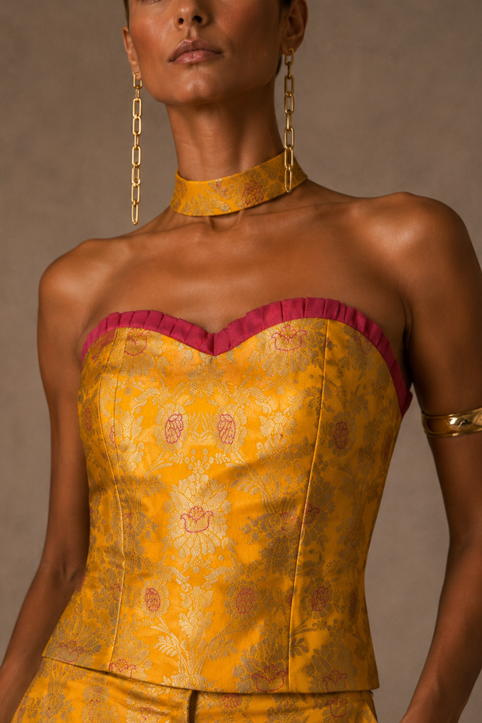 TOP ROYAL CORSET GOLDEN YELLOW