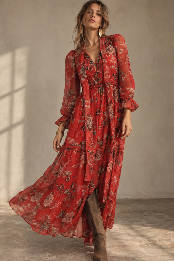 VESTIDO RELAX MAXI ROJO