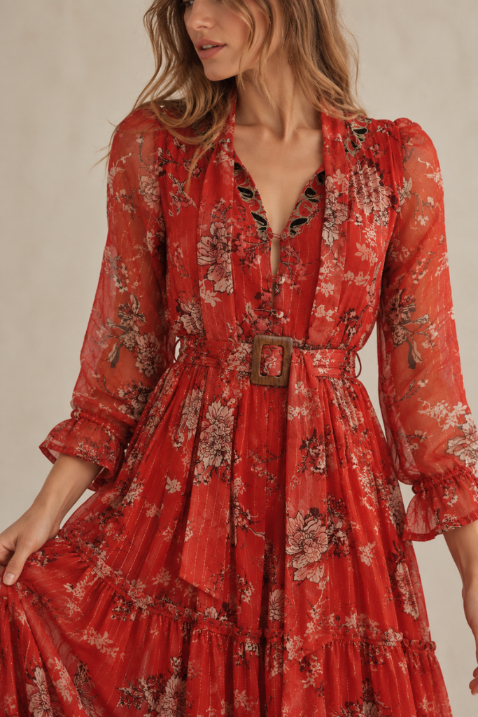 VESTIDO RELAX MAXI ROJO