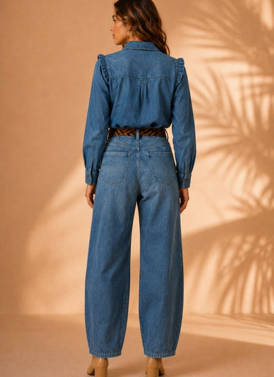PANTALON DENIM BAGGY AZUL