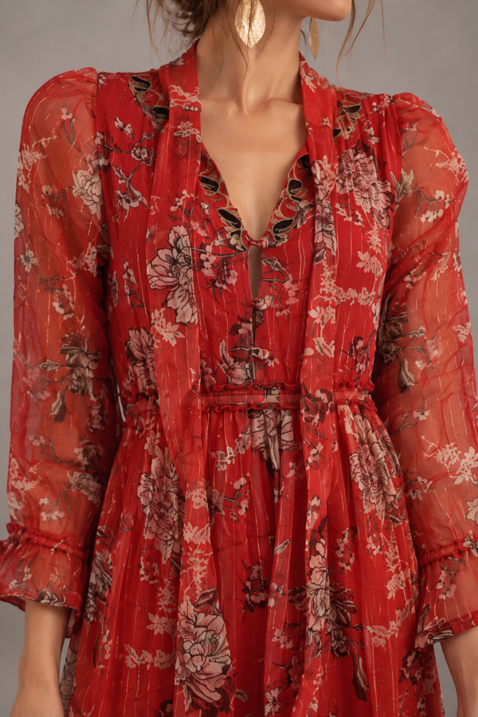 VESTIDO RELAX MAXI ROJO