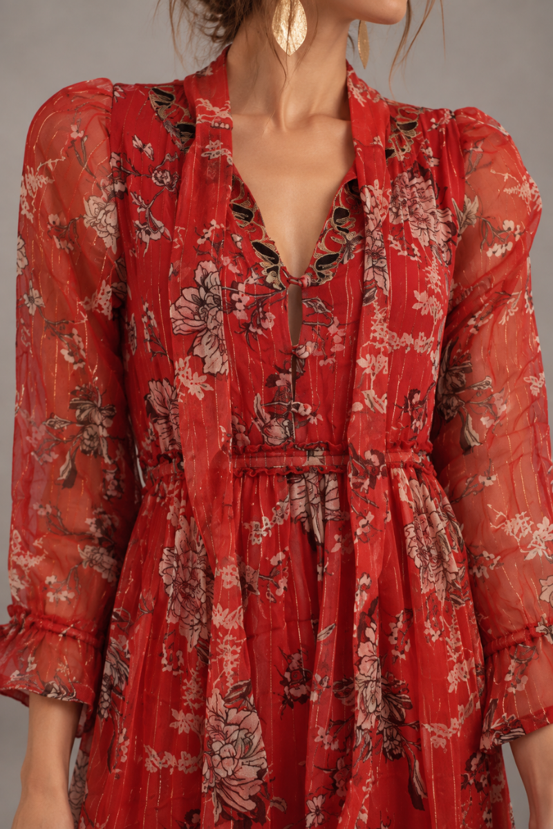 VESTIDO RELAX MAXI ROJO