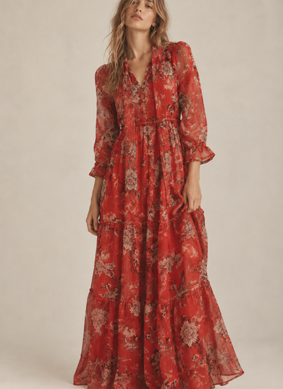 VESTIDO RELAX MAXI ROJO