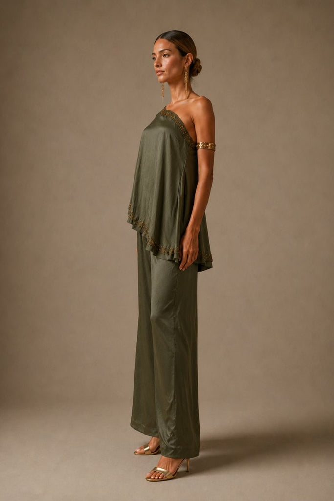 PANTALON WAVE SONG OLIVA