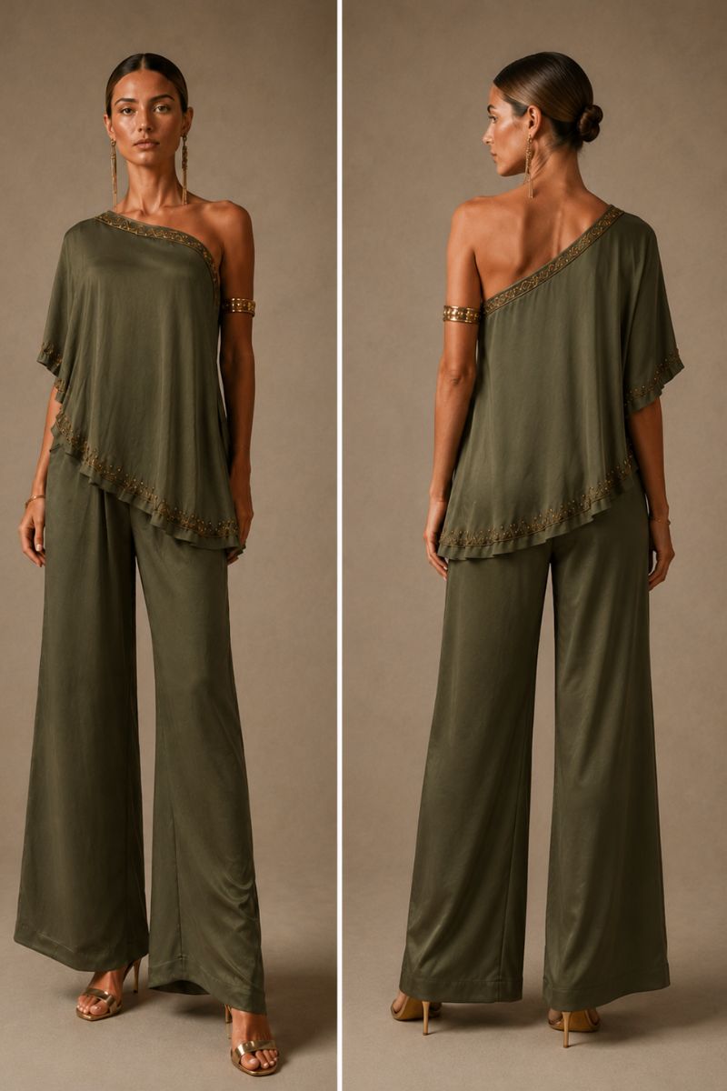 PANTALON WAVE SONG OLIVA