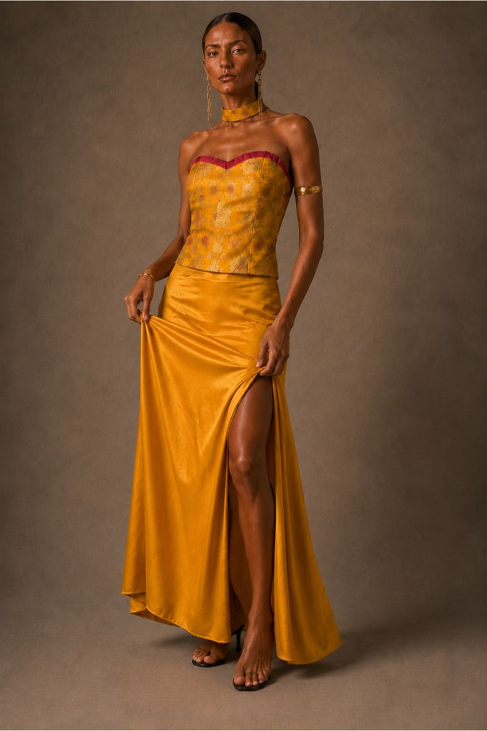 FALDA MAXI ROYAL GOLDEN YELLOW