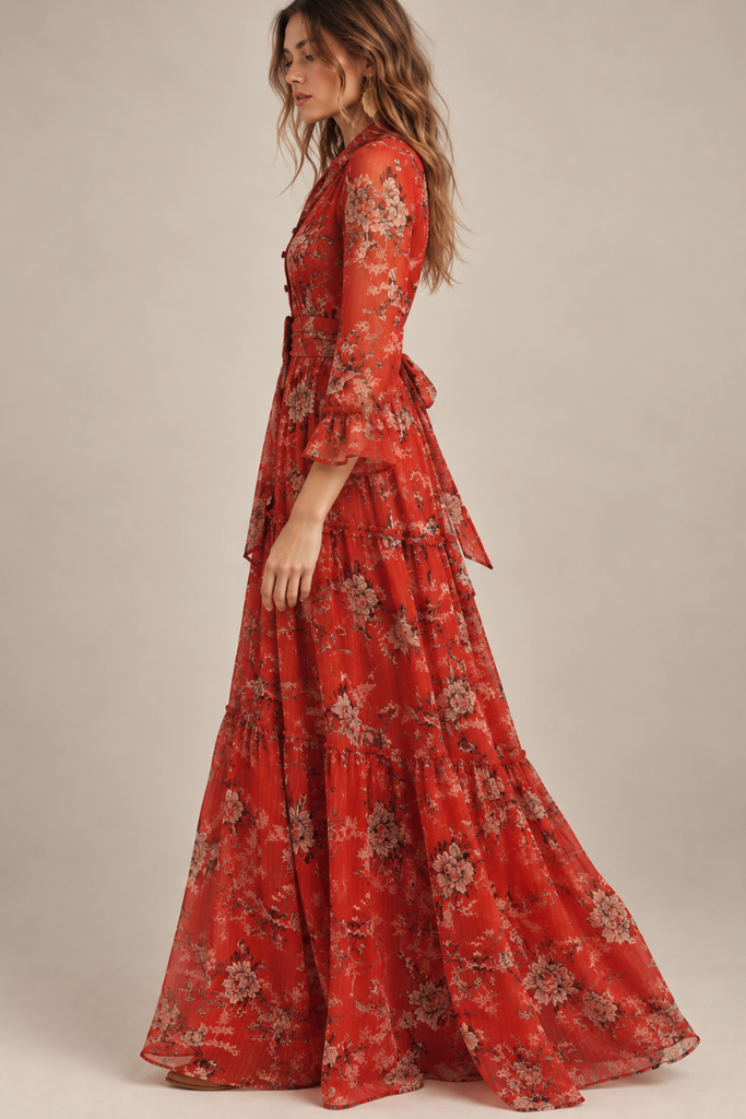 VESTIDO RELAX MAXI ROJO